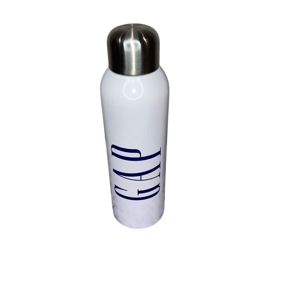 GAP‎ Insulated Water Bottle White Stainless Steel Travel Flask NWT